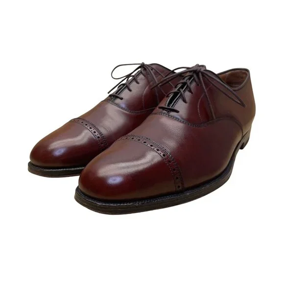 Brooks Brothers Men’s Brown Leather Cap-Toe Oxford Dress Shoes Size 10.5B - Picture 3 of 9